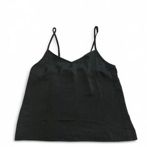 Adore Me Black Satin Tank Top